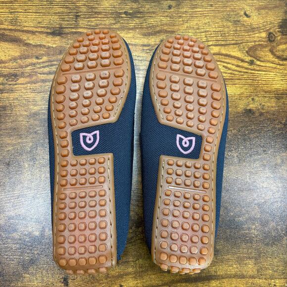 Rothys Womens Size 9.5 Loafers The Driver Navy Blue Knit Preppy Comfort Career - Picture 3 of 11